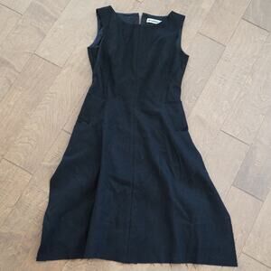 Jil Sander Sleeveless wool Sheath Dress Black Womens Size 34/ 4